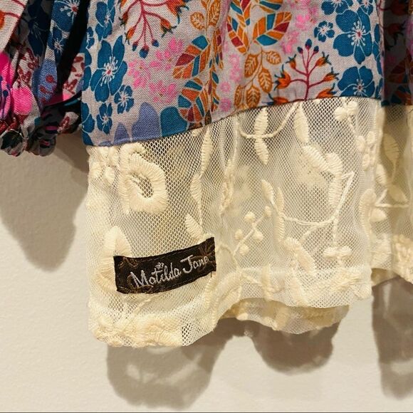 Matilda Jane ‘Make Believe Sew Perfect’ Floral Lace Tassel Tunic Top Size Medium - Picture 9 of 9